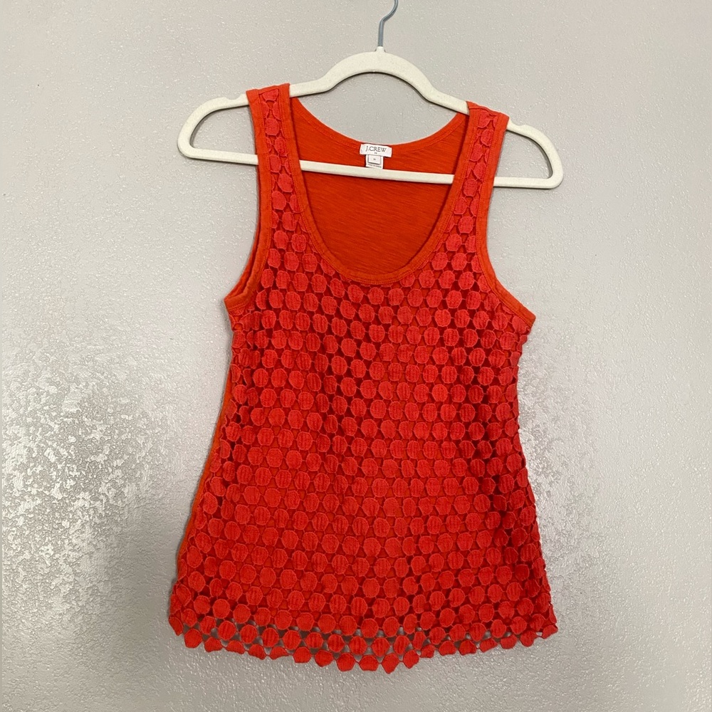 🔴SOLD🔴 J. Crew • lace overlay tank